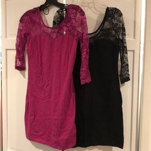 2 pack lace bodycon dress